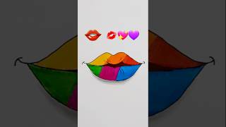 Lips 💋 Art for Beginners  how to draw Lips shorts youtubeshorts [upl. by Edyaw191]