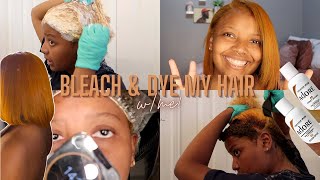 I DYED MY HAIR W ADORE CAJUN SPICE amp HONEY BLONDE 👩🏾‍🦰😳 NBUSHESSENCE [upl. by Manvil]