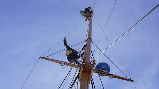 Raising Tally Ho’s topmast without a crane [upl. by Trebo891]