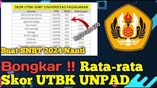 LENGKAP  Skor Aman Lolos UTBKSNBT di Jurusan UNPAD Universitas Padjajaran Untuk 2024 [upl. by Golightly429]