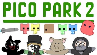 【4人実況】絶対に協力しない男たちの協力アクション『PICO PARK 2』 [upl. by Adlare]