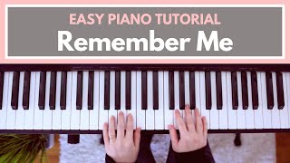 Remember Me  Coco EASY Piano Tutorial [upl. by Miharba624]