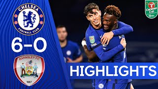 Chelsea 60 Barnsley  Havertz HatTrick and Silva Debut as Blues Hit 6  Carabao Cup Highlights [upl. by Elvie277]