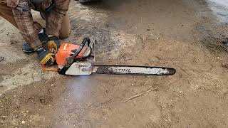 Stihl MS390 24quot Chainsaw  Big Iron Auctions 122723 [upl. by Einneb689]