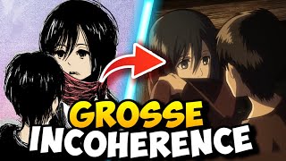 GROSSE INCOHÉRENCE  LE CLAN DE MIKASA NEXISTE PAS  DIFFERENCE ANIME  MANGA 6 [upl. by Earal]