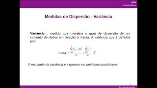 Aula 4  Medidas de Dispersão [upl. by Dnaltiak]