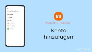 Konto hinzufügen  Xiaomi Android 14  HyperOS 1 [upl. by Tuhn]