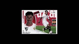 CROMO DE SAMBI LOKJONGA EN EL SEVILLA FC 2425 shorts shortvideo SambiLonkonga SevillaFC [upl. by Yenattirb]