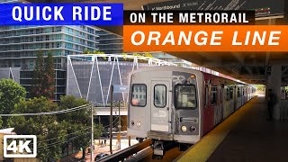 Riding Miami Metrorail and MetroMover Brickell Loop Brickell to Government Center Station 4K [upl. by Yemrots1]