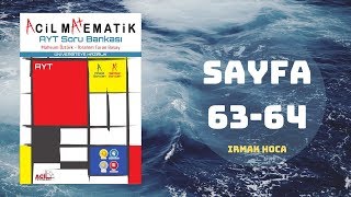 ACİL MATEMATİK AYT ÇÖZÜMLERİ SAYFA  6364 2019 [upl. by Seely]