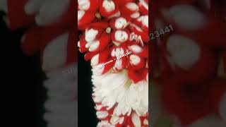 Red 🌹 petals lily flower 🌺 Theri garlands wedding tamil weddinggarlandinchennai [upl. by Durer]