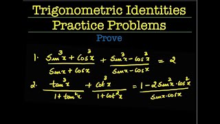 22 Solving Trigonometric Identities [upl. by Good]