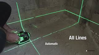 Linijski laser sa zelenim zrakom 3x360° 70m domet 883WG Prolaser 3D KAPRO  GAMA Alati [upl. by Karyl]