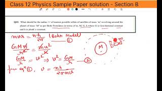 Q21 what should be the radius r of nearest possible orbit of satellite of mass m revolving [upl. by Dun]