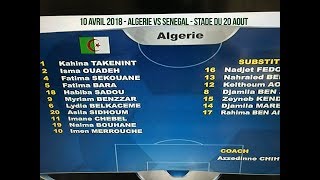 Equipe Nationale Féminine Match retour Algerie Senegal en Kabyle [upl. by Rutherford]