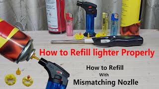 How to refill Gas LighterHow to refill Cigarette Lighter How to refill Lighter [upl. by Boggs]