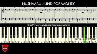 HUSHAARU  UNDIPORAADHEY  HOW TO PLAY  MUSIC NOTES [upl. by Joachima]