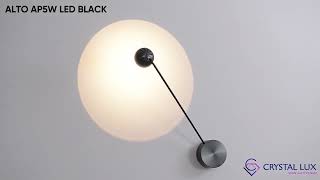 Настенный светильник Crystal Lux Alto ALTO AP5W LED BLACK [upl. by Matazzoni642]