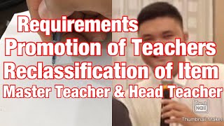 MUST SEE Reclassification for Master Teachers or Head Teachers [upl. by Meldoh]