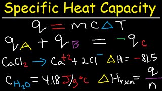 Specific Heat Capacity Problems amp Calculations  Chemistry Tutorial  Calorimetry [upl. by Enihpad]