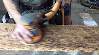 How to sand and prep reclaimed wood [upl. by Tamaru88]