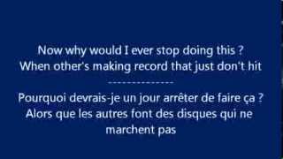 Glee  U cant touch this  Paroles amp Traduction [upl. by Rennat]