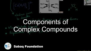 Components of Complex Compounds Chemistry Lecture  Sabaqpk [upl. by Ally]