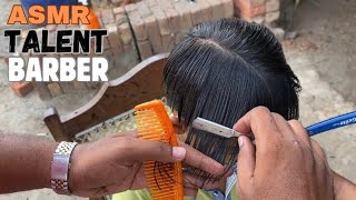 ASMR TALENT BARBER 💈 IN THE WORLD NEW STYLE HAIRCUT [upl. by Peckham451]