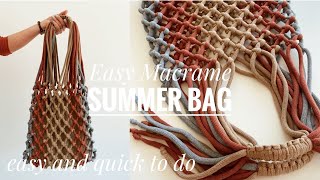 DIY Macrame Shopping Bag For BeginnersHow To Make Macrame BagTorebka macramaTorebka ze sznurka [upl. by Oiromed]