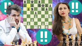 Crazy Magnus Carlsen vs Alexandra Kosteniuk 185 [upl. by Ahseila]