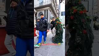 Pianta scherzo Napoli 😂paura humor scherzo bushman bushmanprank prank pranks reaction fyp [upl. by Flavio169]