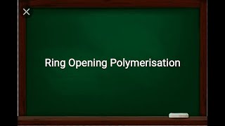 Ring Opening Polymerization BSc II Concise Notes II Pdf link in description [upl. by Binette111]