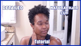 I Cut My Own Hair Updated Tapered Cut  SUPER DETAILED  Natural Hair Tutorial Step by Step 2021 [upl. by Tnecillim]