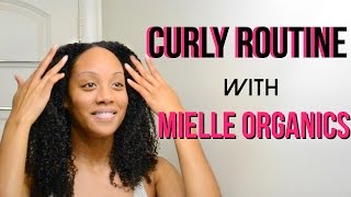 CURLY HAIR ROUTINE  Mielle Organics [upl. by Emilia]