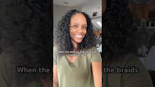 When the hairstyle after the braids take down ￼eats naturalhair braids ytshortsvideo hairlove [upl. by Lyrradal872]