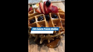 290 Calorie Protein Waffle Recipe l 4 Simple Ingredients amp Easy Recipe [upl. by Crin]