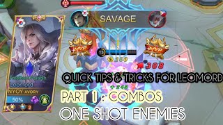 Leomord Tutorial by AVORY  One shot enemies part 1  Mobile Legends Bang Bang [upl. by Ecnadnac705]