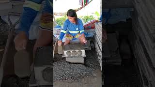 How to make hollow blocks manual type molder foryou hollowblocks foryouviral amazingrespectdiy [upl. by Llerej]