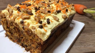 MOIST CARROT LOAF CAKE with Cream Cheese Frosting  Walnuts amp Chocolate Chips [upl. by Lavinia147]