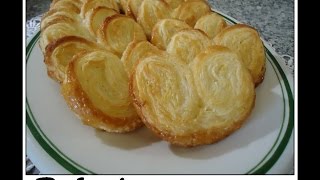 Palmiers de massa folhada receita fácil [upl. by Rafaelia]