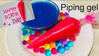 Piping Gel for writing on Cake  Lettering Gel How to make Piping Gel for CakesHomemade Piping GEL [upl. by Nosyd]