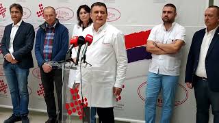 EKSKLUZIVNO Dr Djajic Vlado direktor Kliničkog centra Republike Srpske Konferencija za novinare [upl. by Irroc]