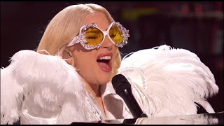 Your Song  Lady gaga Live  Elton John Tribute [upl. by Anzovin]