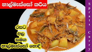 රසට හාල්මැස්සෝ අල දාලා කරියක් හදමු Sri Lankan Style Dry Sprats Curry [upl. by Aicital]