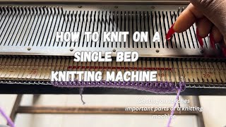 How to knit on a knitting machinehow to cast on ampoff how to fix dropped stitchesknitting machine [upl. by Rehpotsyrhc293]