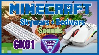 GK61 Keyboard sounds ASMR  Hypixel Bedwars skywars [upl. by Eissert727]