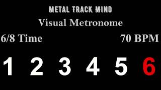 Metronome 68 Time 70 BPM visual numbers [upl. by Trip]