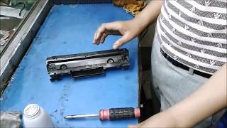 HOW TO REFILL HP CC388A 88A Toner Cartridge IN HINDI [upl. by Nocaj]