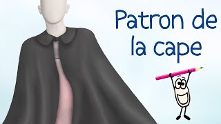 Patron de cape  Tuto patron couture gratuit  Eng sub HD [upl. by Nelluc]