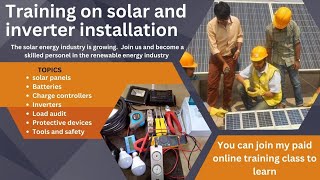 Training on solar and inverter Installation [upl. by Mulcahy]